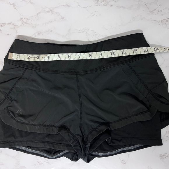 Athleta Women’s XXS Pulse 2 in 1 Black Stretch Running Shorts Athletic Gym - Picture 13 of 16